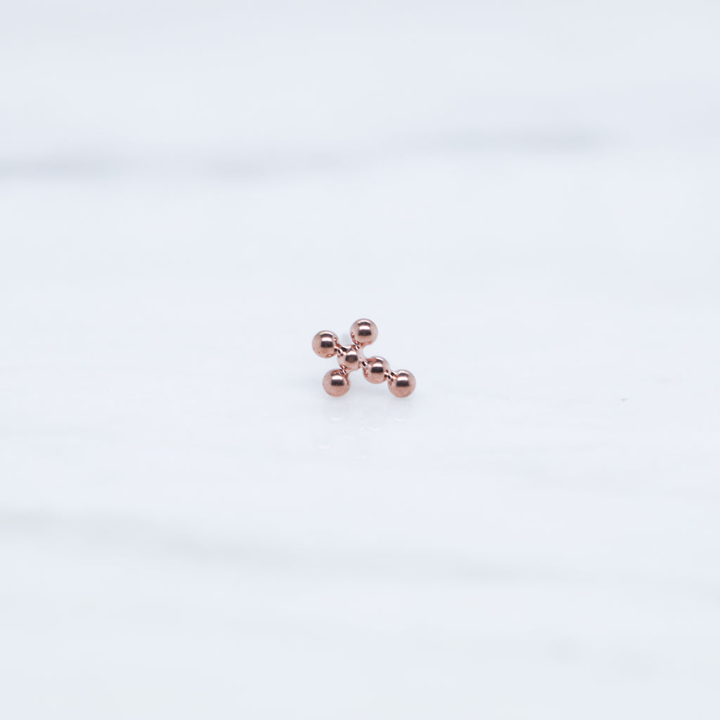 Mini Beaded Cross Labret