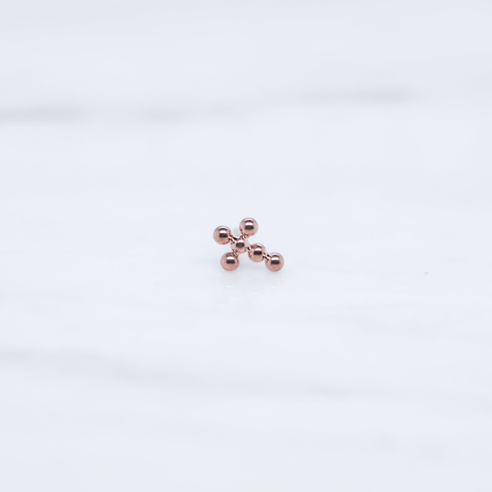 Mini Beaded Cross Labret