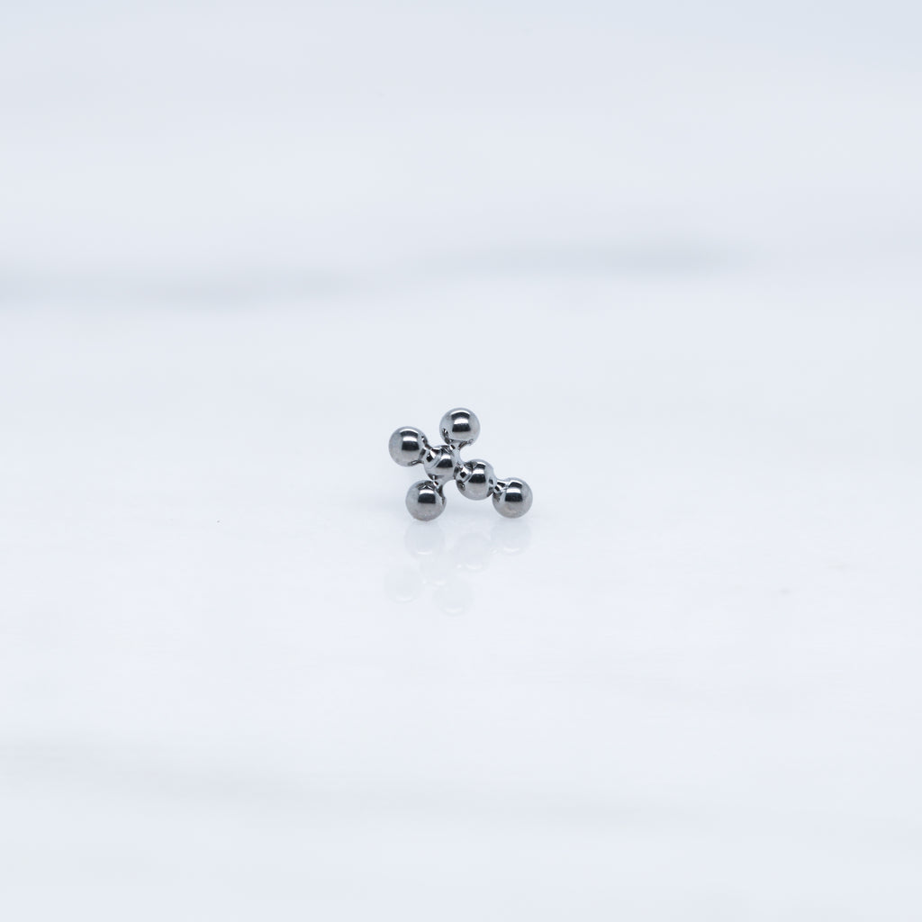 Mini Beaded Cross Labret