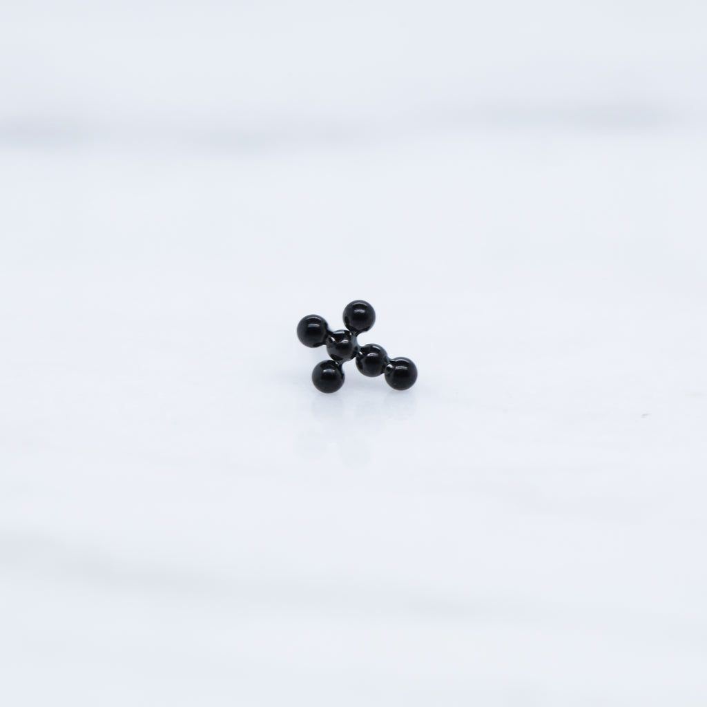 Mini Beaded Cross Labret