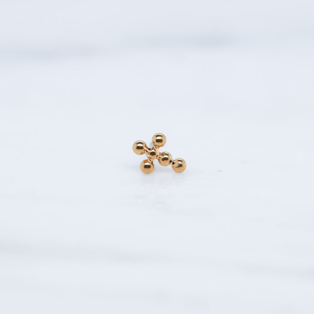 Mini Beaded Cross Labret