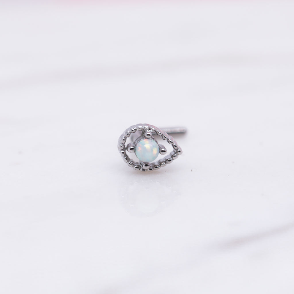 Opal Scalloped Drop Nose Ring