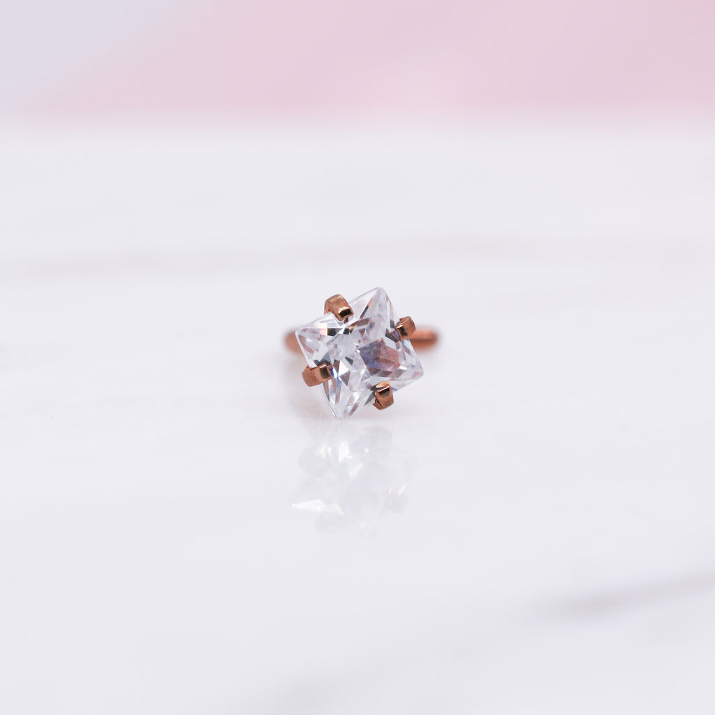Square Gem Nose RIng