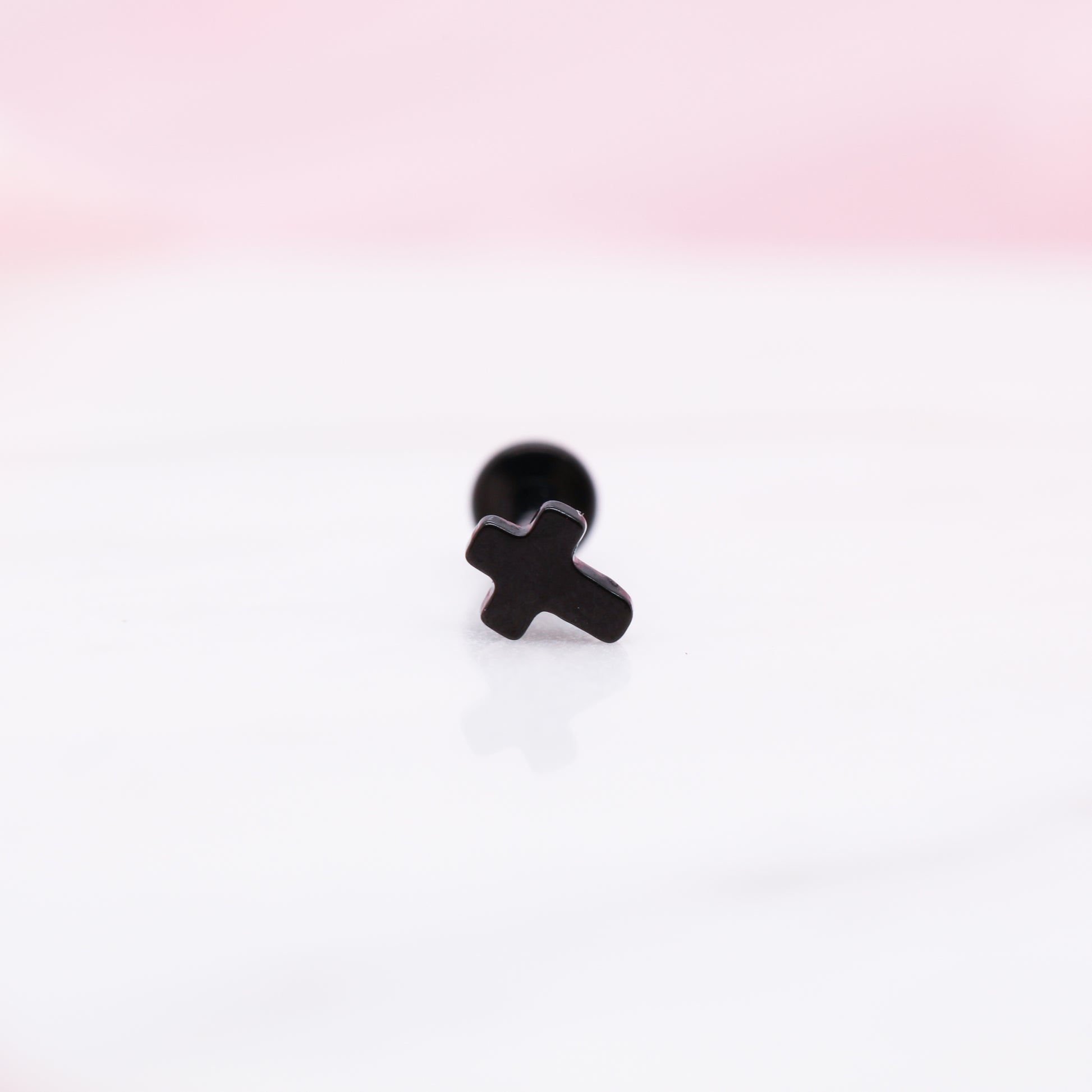 Tiny Titanium Cross Labret