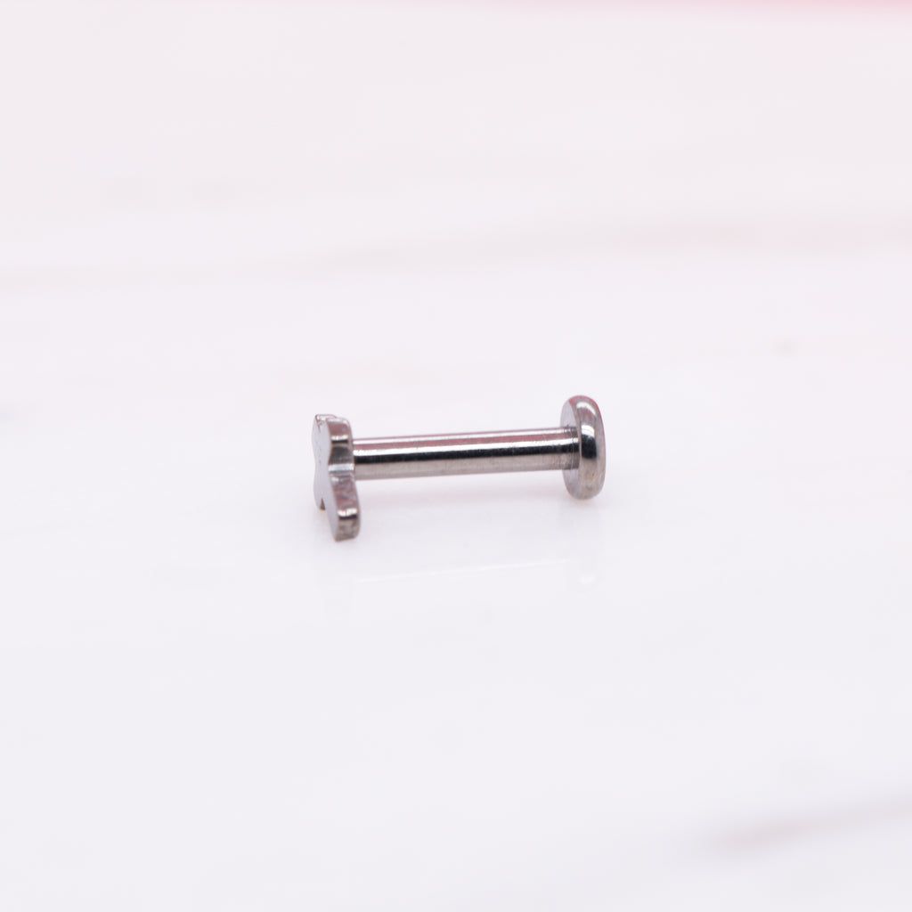 Tiny Titanium Lighting Bolt Labret