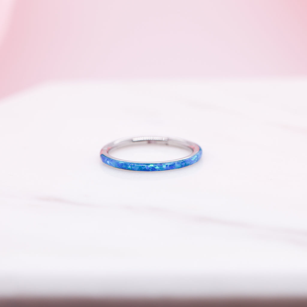 Inset Opal Hinged Seam Ring