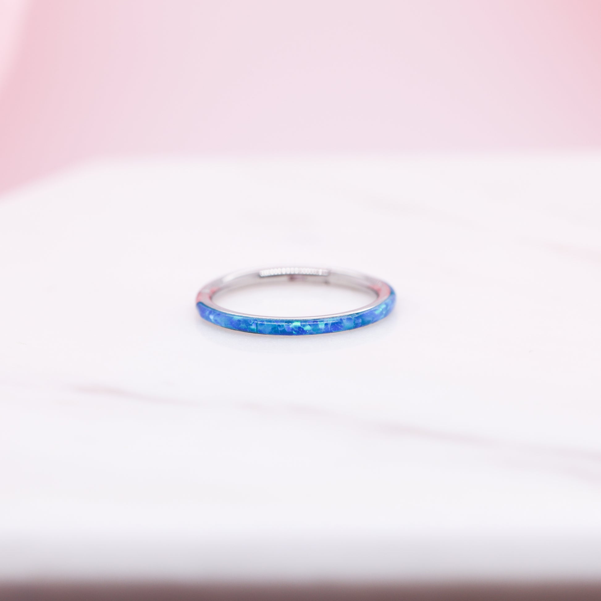 Inset Opal Hinged Seam Ring