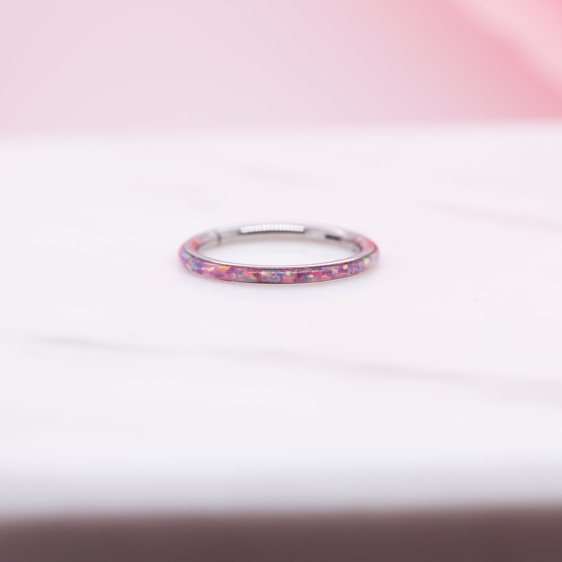 Inset Opal Hinged Seam Ring