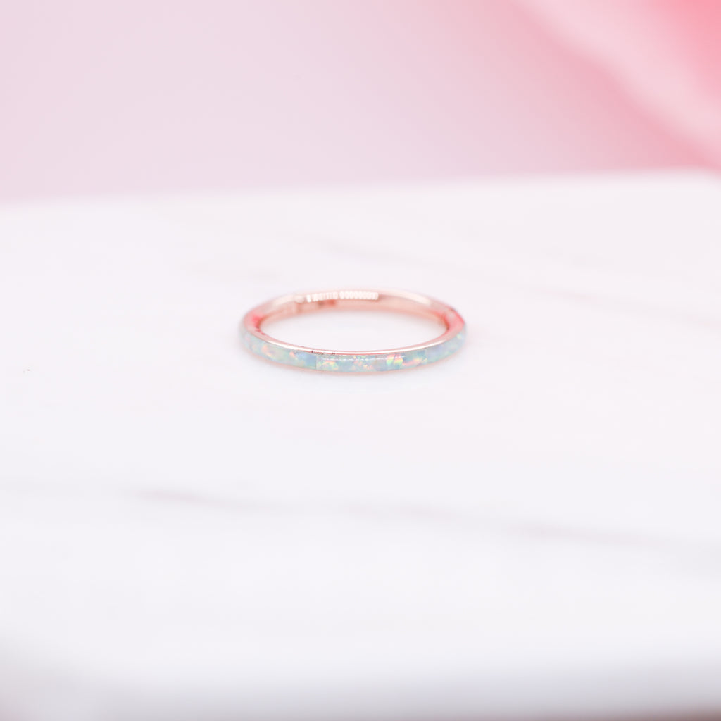 Inset Opal Hinged Seam Ring