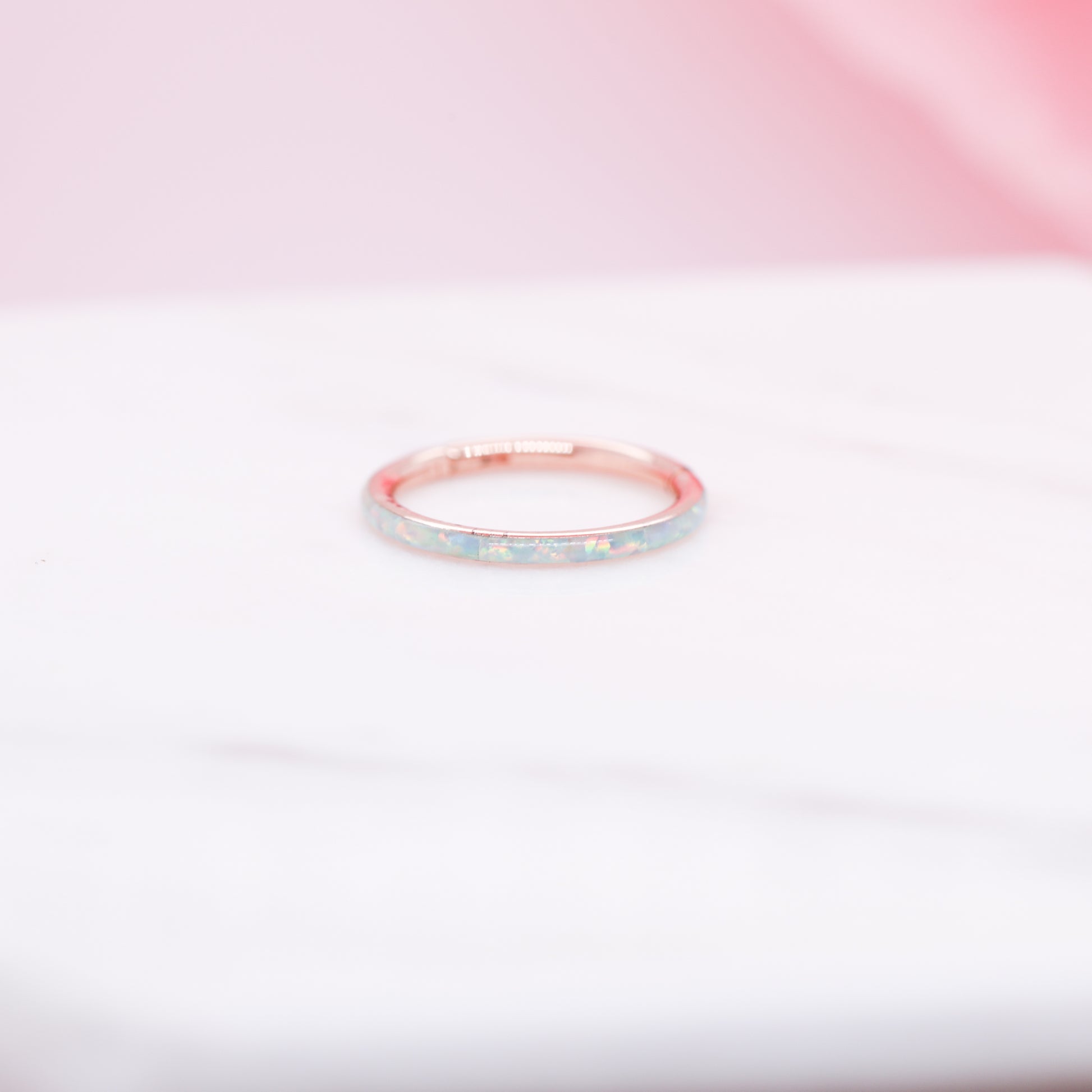 Inset Opal Hinged Seam Ring