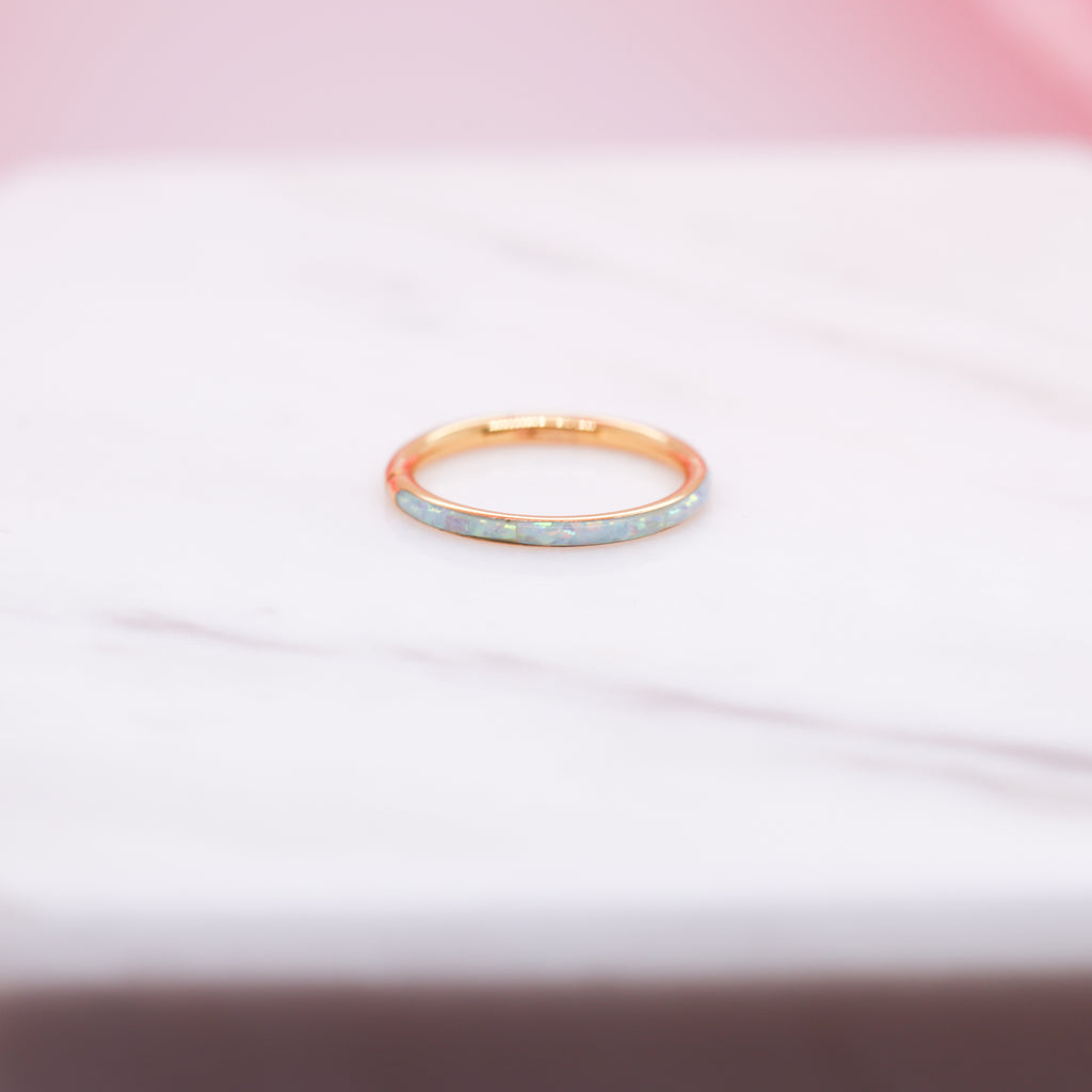 Inset Opal Hinged Seam Ring