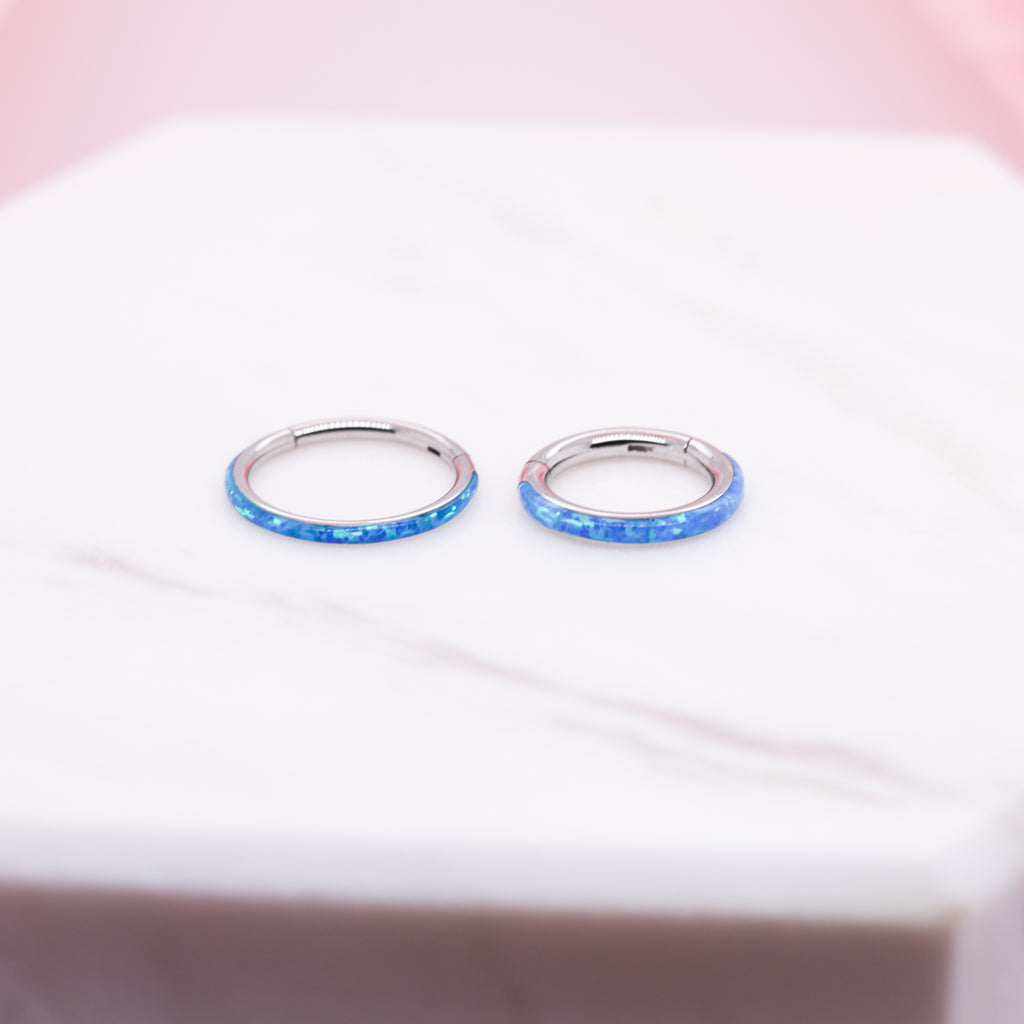 Inset Opal Hinged Seam Ring