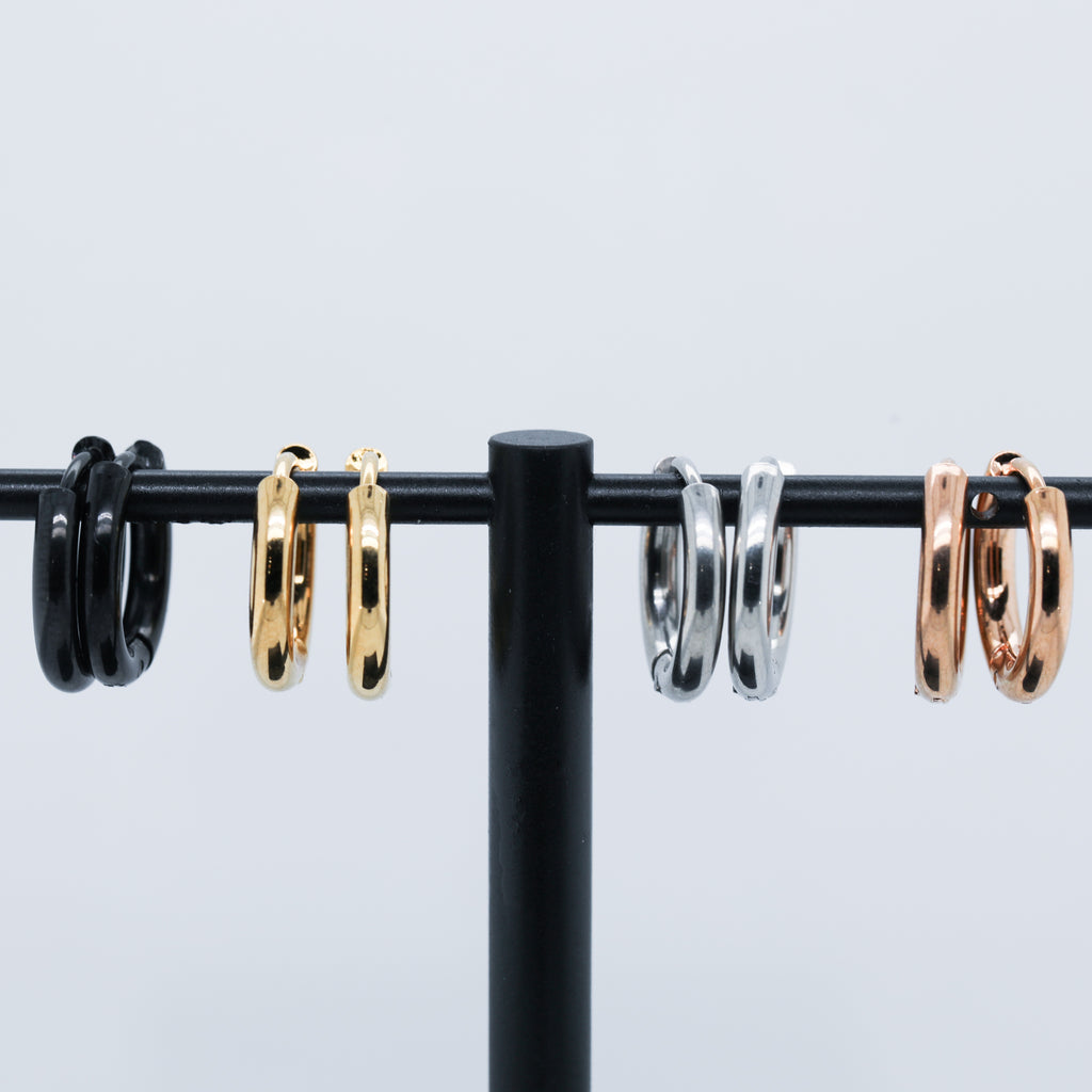 Plain Hoop Earrings (Pair)