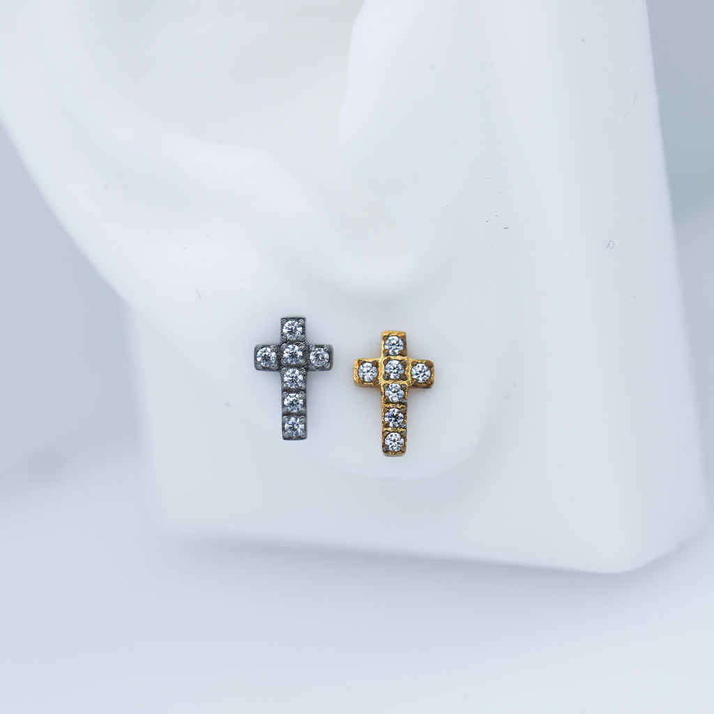 Tiny Gem Cross Labret