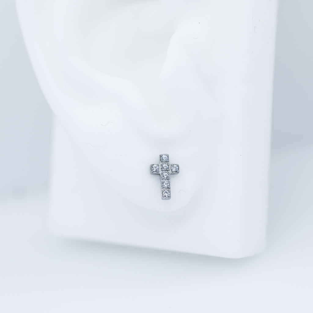 Tiny Gem Cross Labret