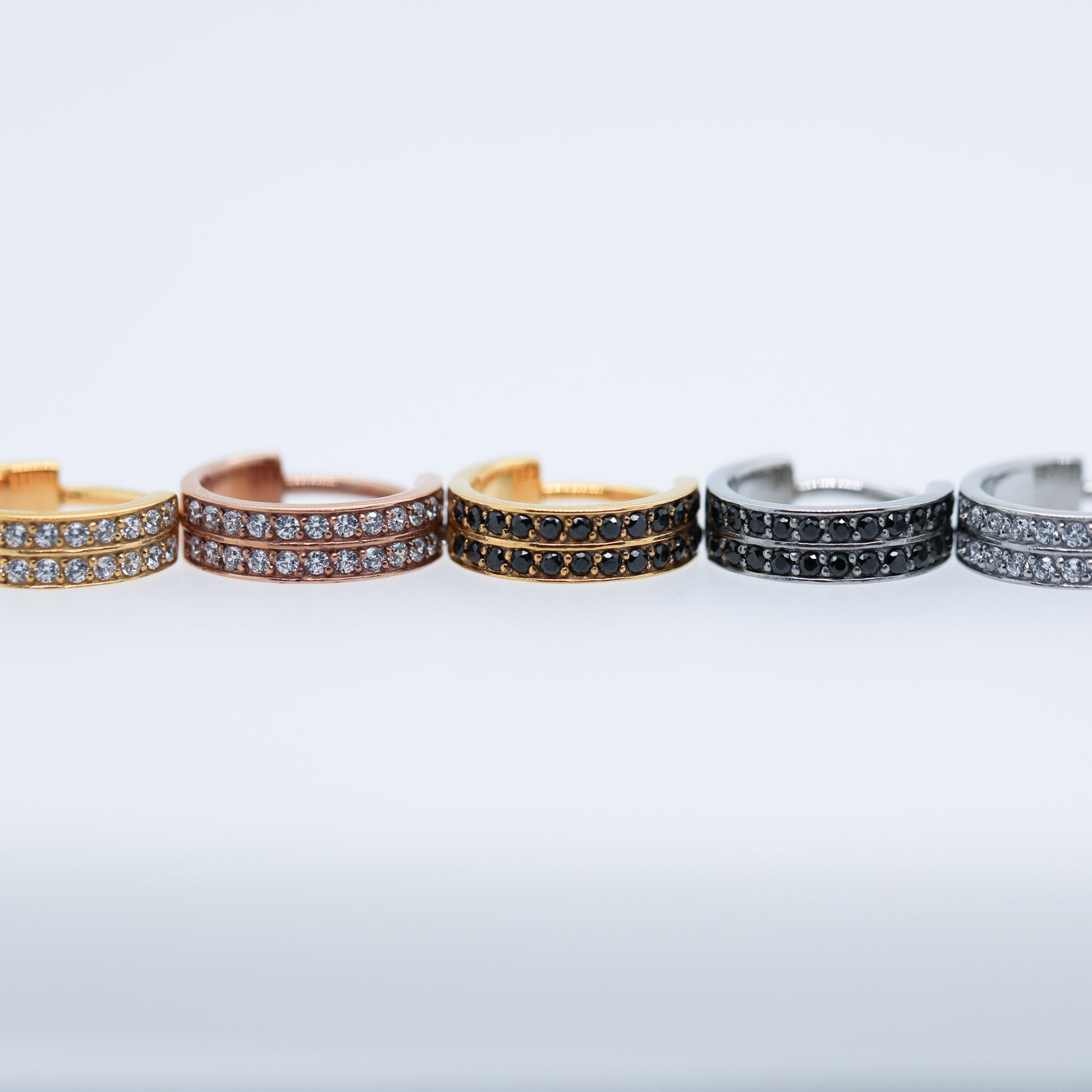 Double Crystal Paved Hoop