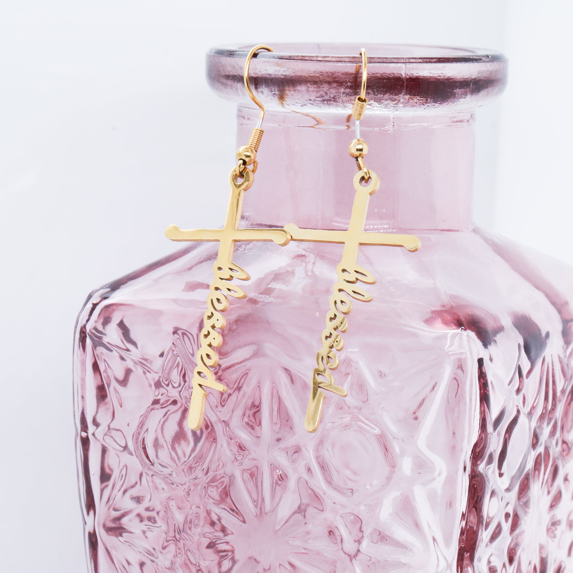 Blessed Cross Earrings (Pair)