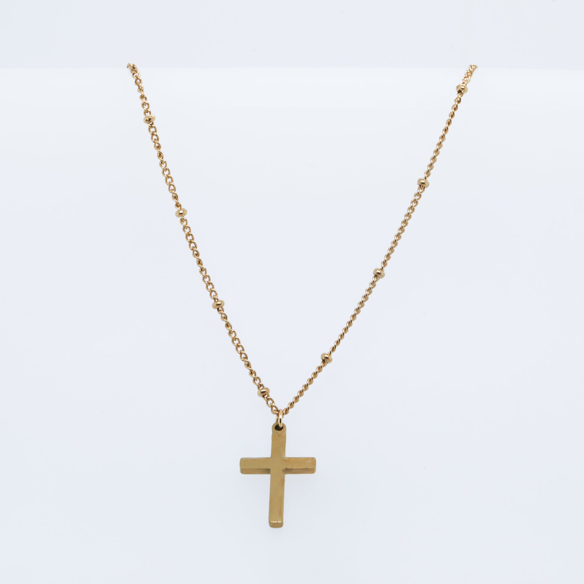 Minimalistic Gold Cross Necklace