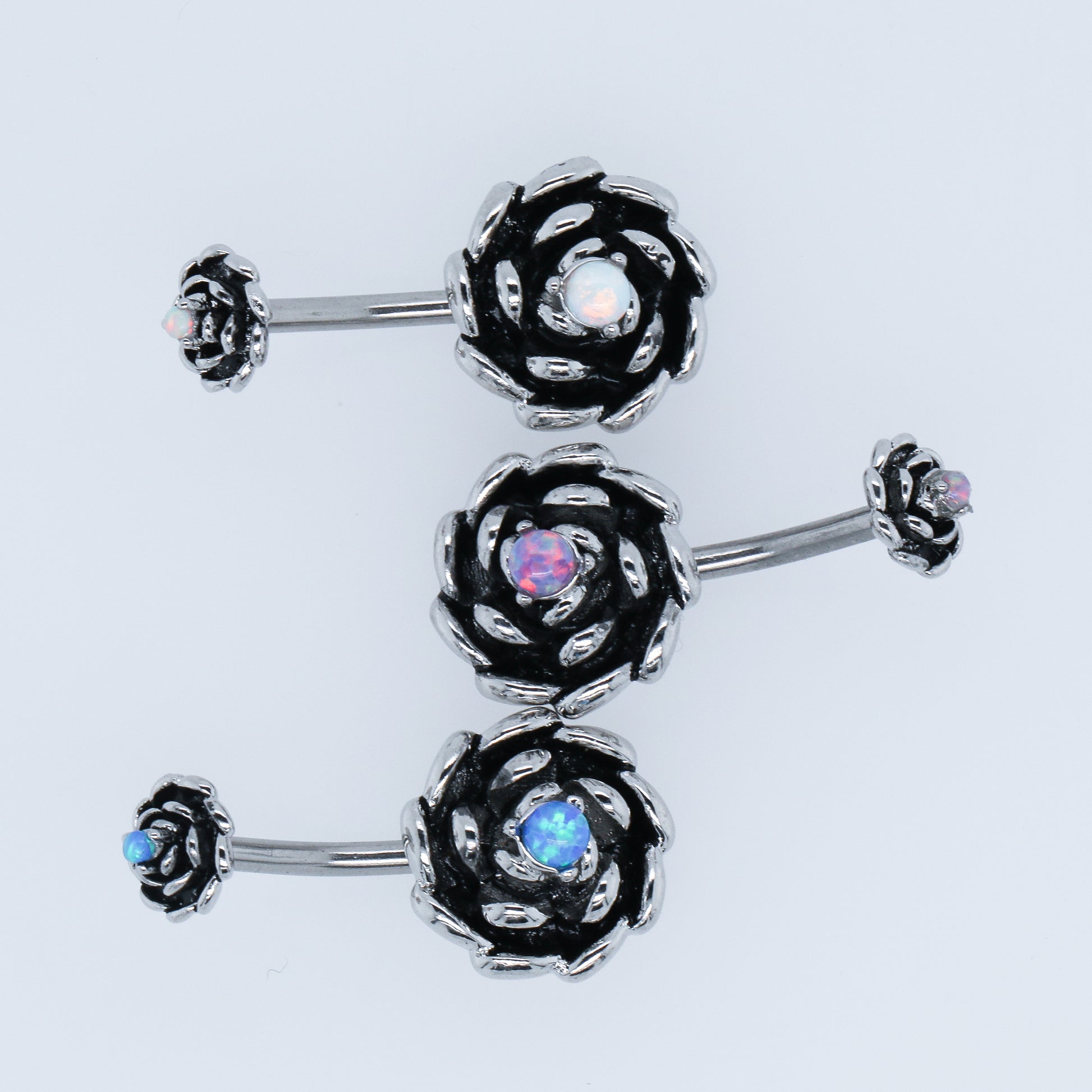 Opal Rose Belly Ring