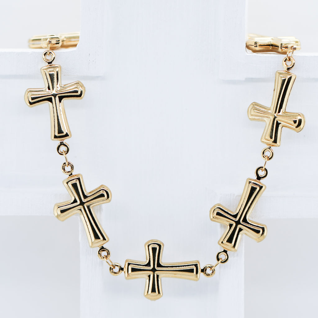 Bubble Cross Bracelet