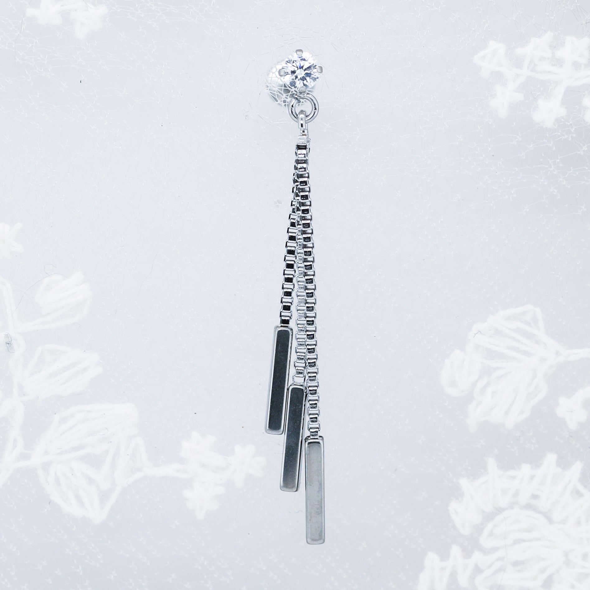 Dangle Gem Triple Chain Labret