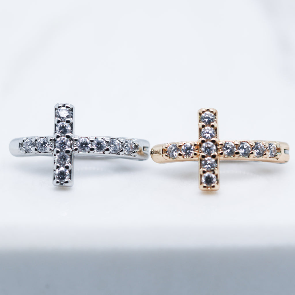 Crystal Cross Belly Ring