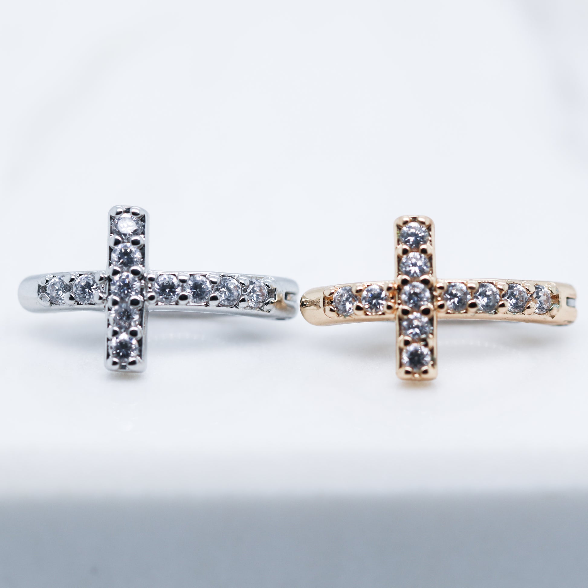 Crystal Cross Belly Ring