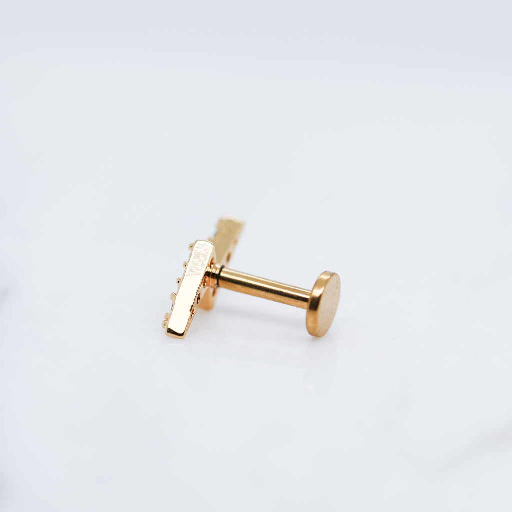 Crystal Lightning Bolt Labret