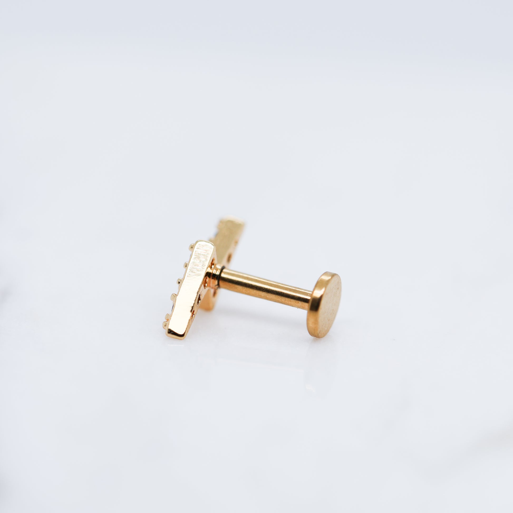 Crystal Lightning Bolt Labret