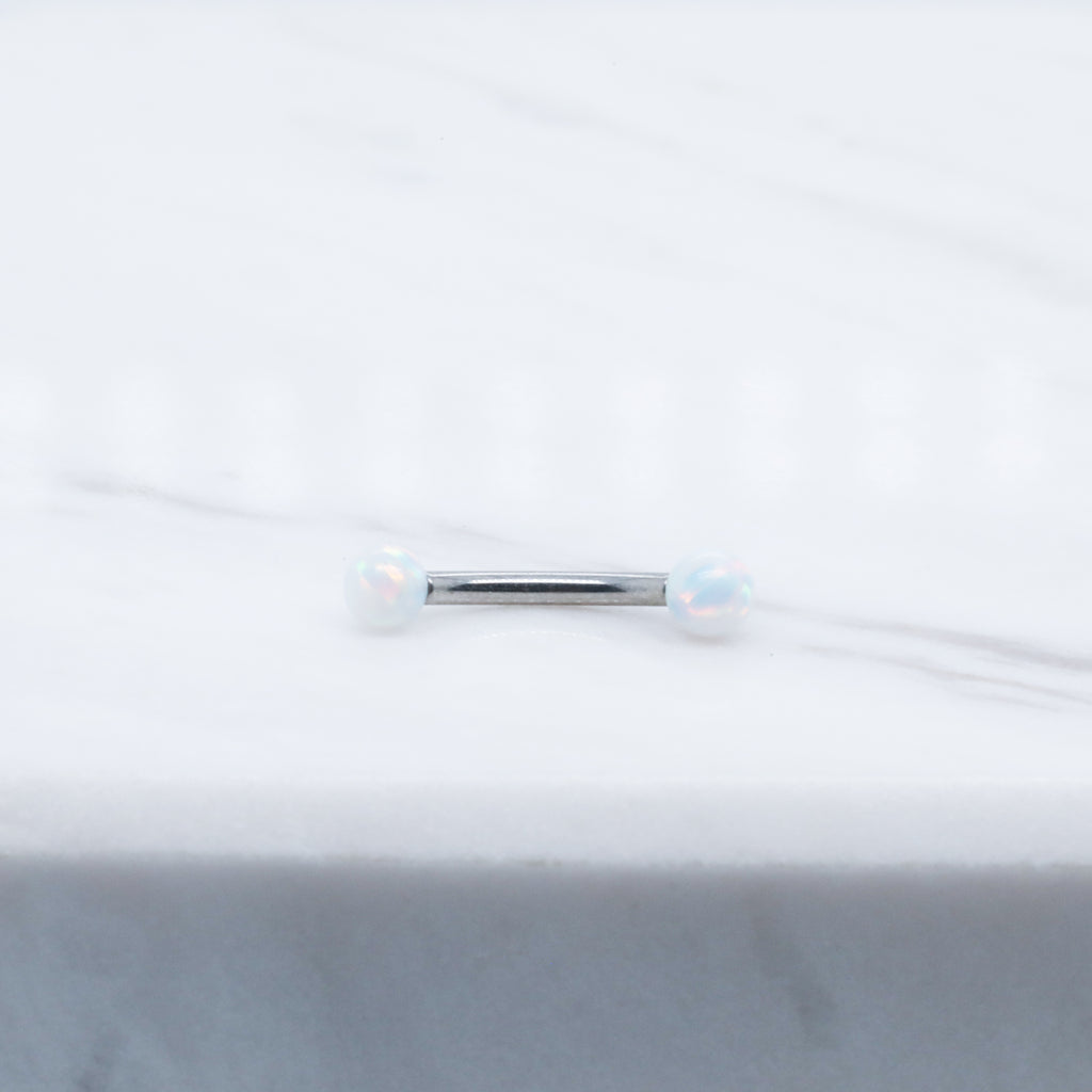 Opal Ball Curved Barbell