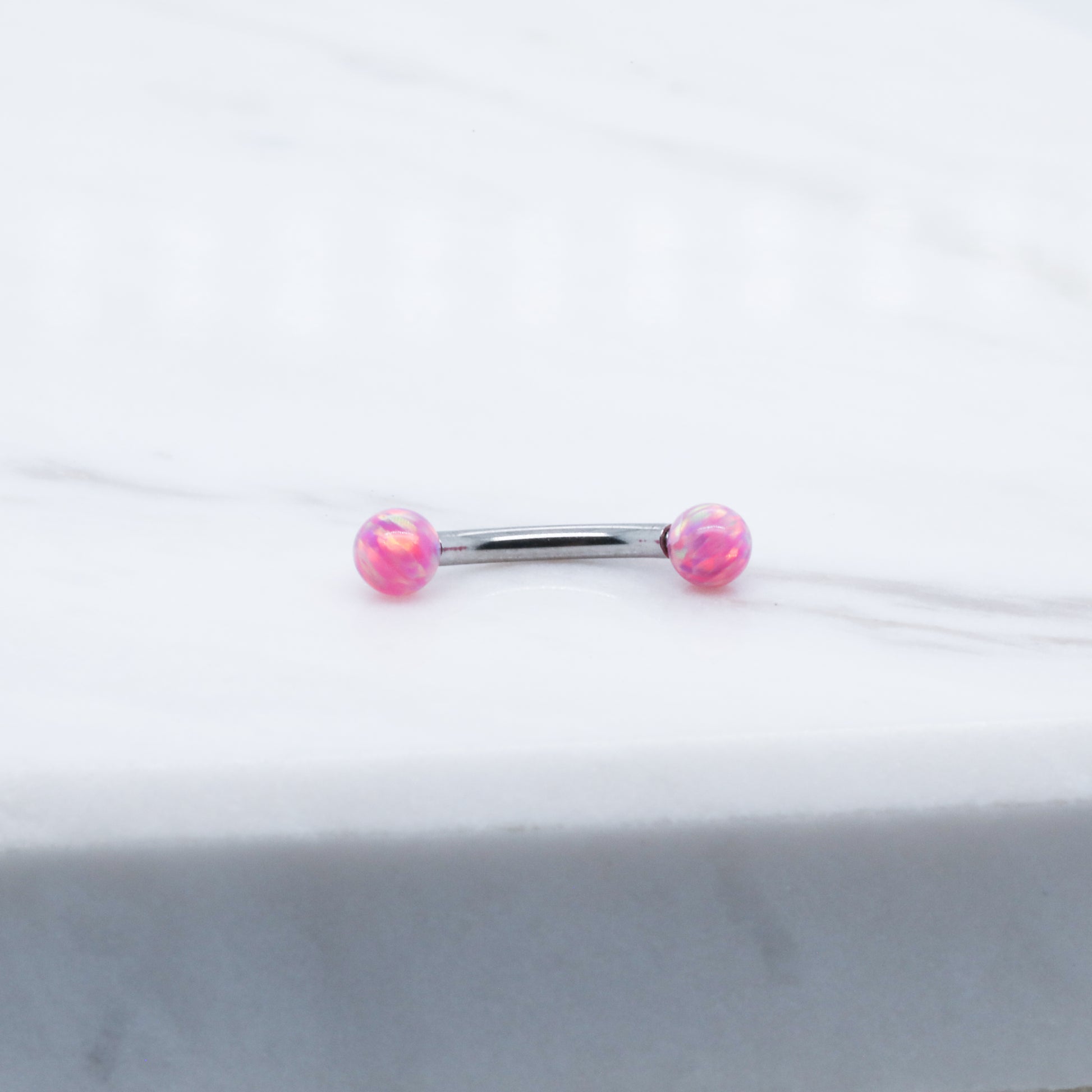 Opal Ball Curved Barbell