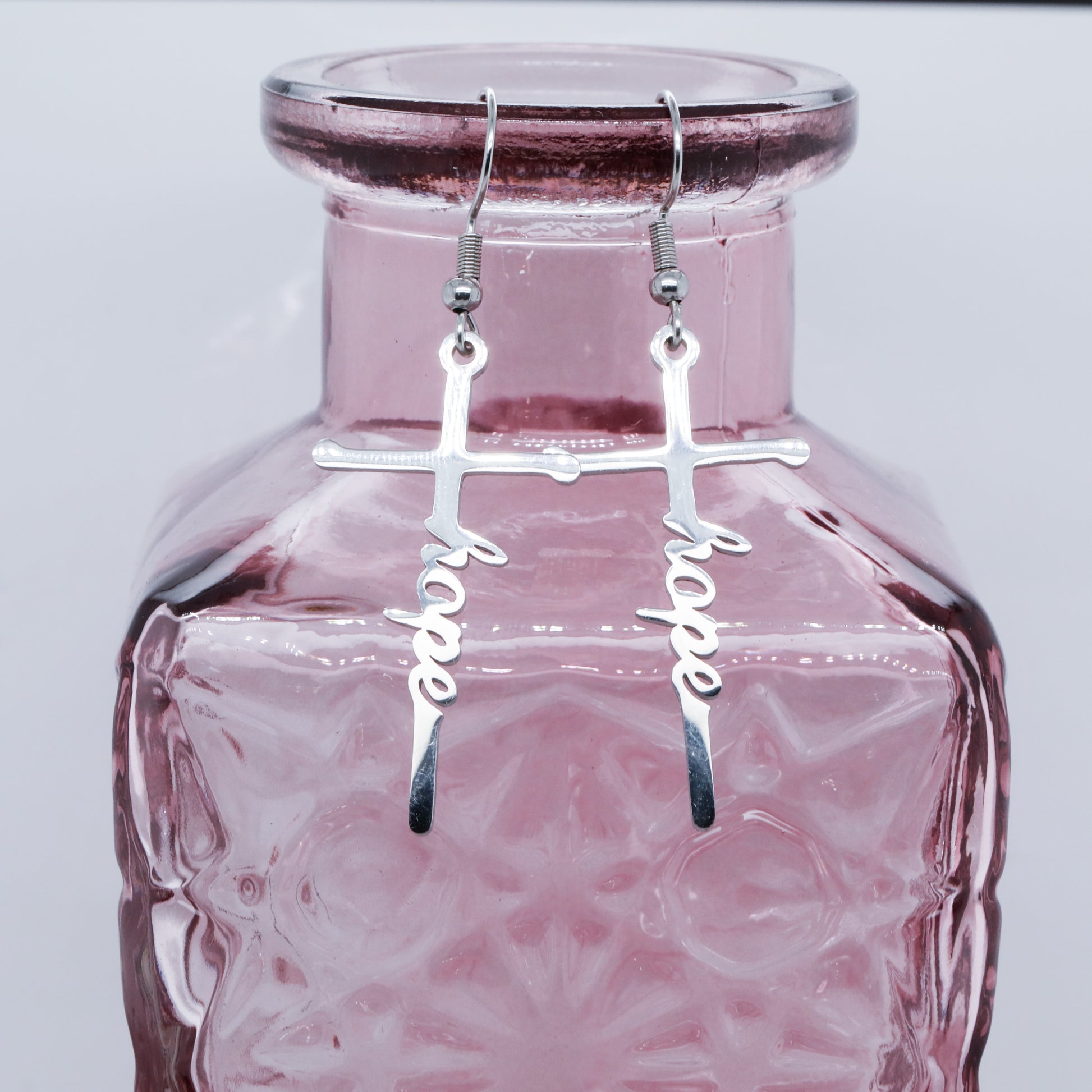 Hope Cross Earrings (Pair)