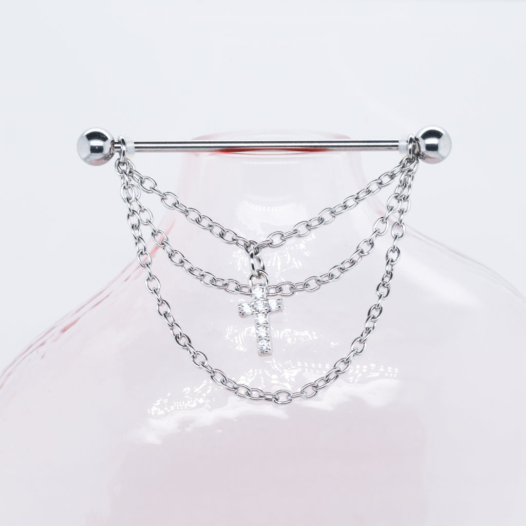 Chain Linked Crystal Cross Industrial