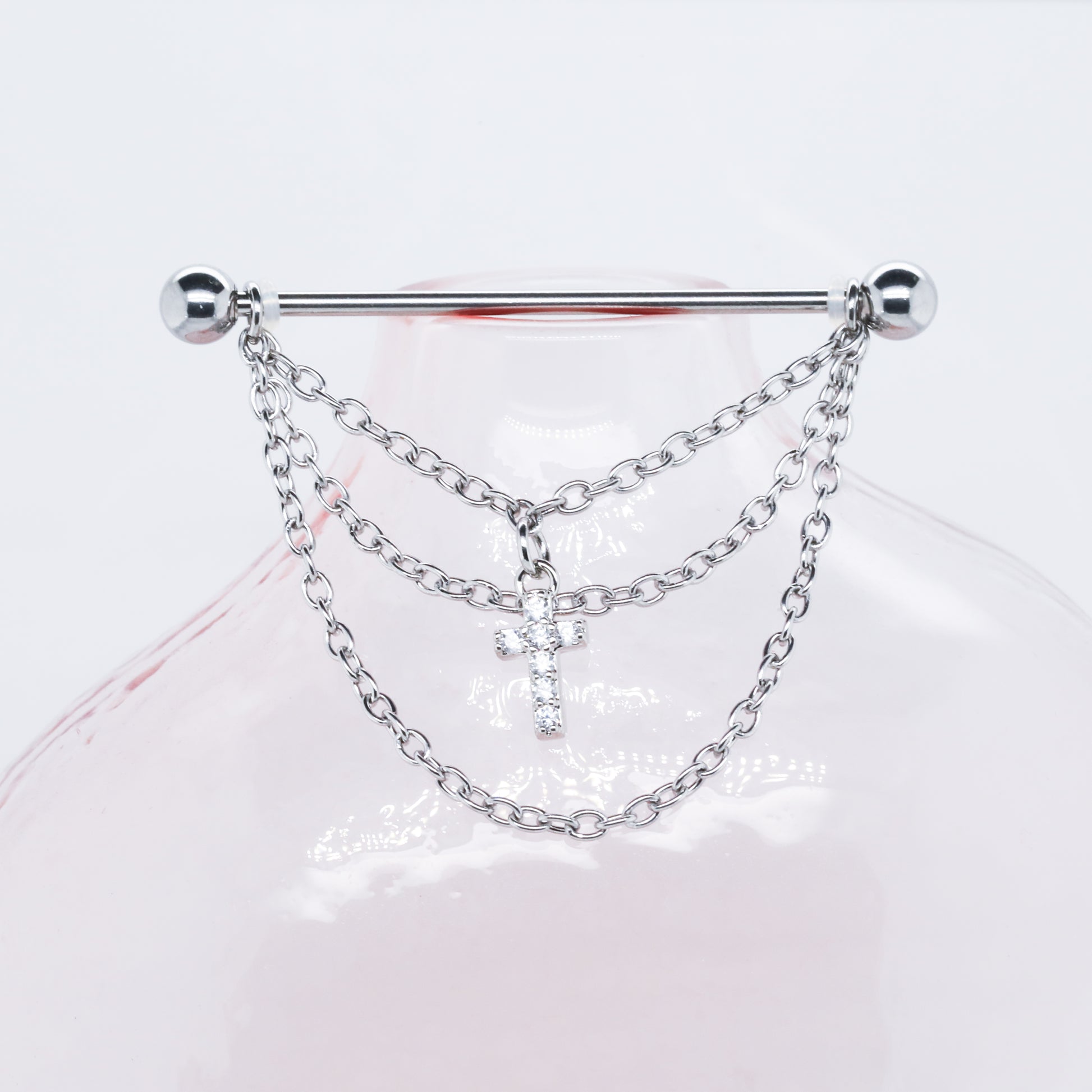 Chain Linked Crystal Cross Industrial